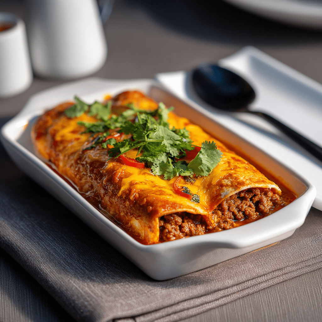Cheesy Ground Beef Enchiladas