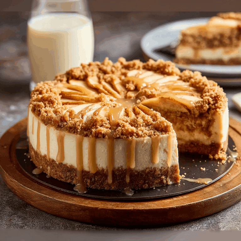 apple crumble cheesecake fall dessert