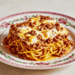 Baked Cream Cheese Spaghetti Casserole