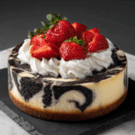 Black Sesame Vanilla Swirl Cake