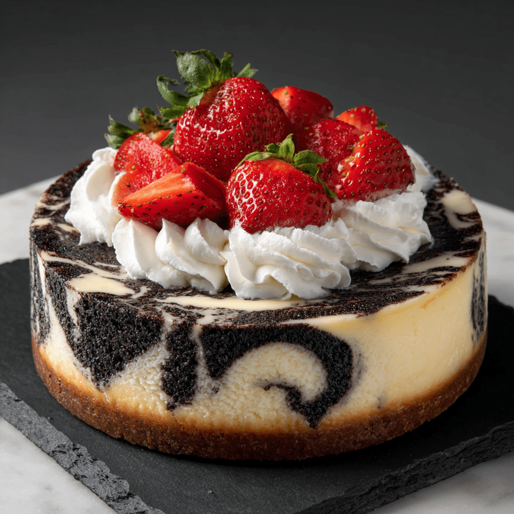 Black Sesame Vanilla Swirl Cake