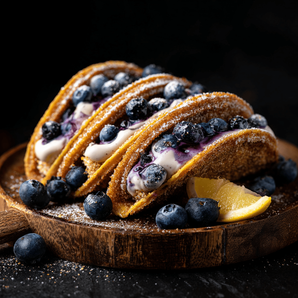 Blueberry Cheesecake Tacos