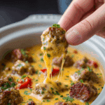 Cheesy Sausage Rotel Dip