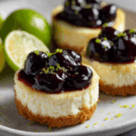 Cherry Lime Mini Cheesecakes