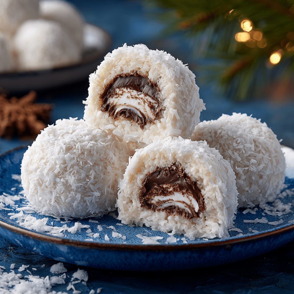 Coconut Chocolate Dome Dessert