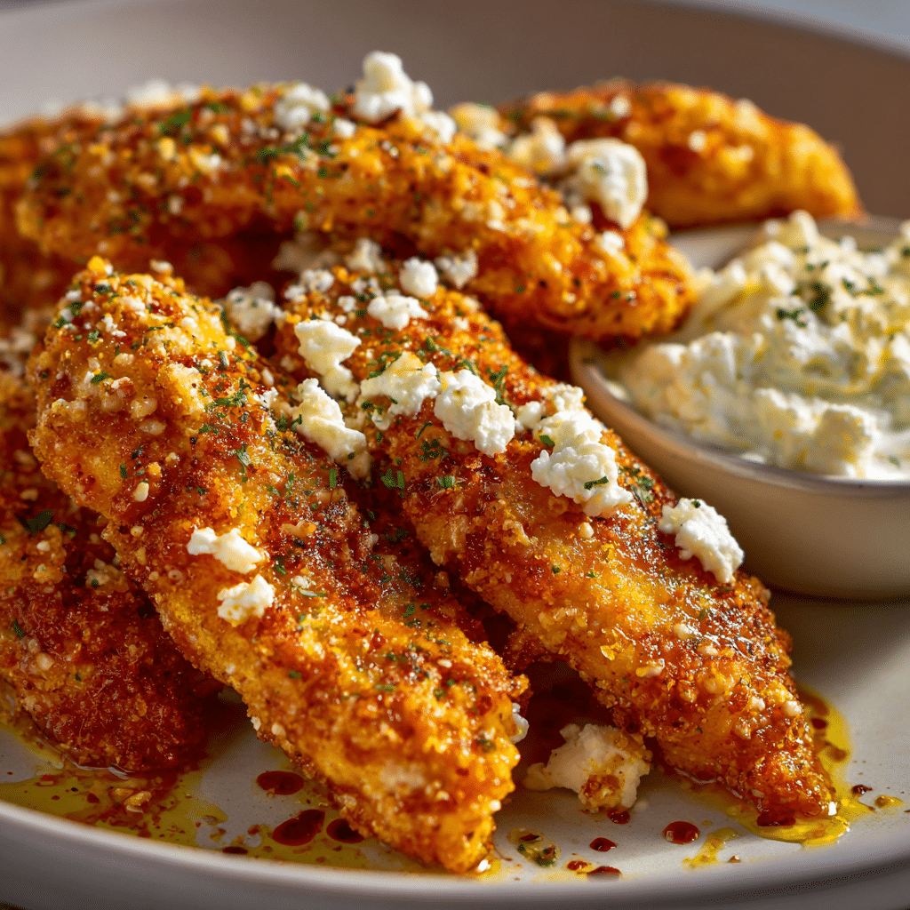 Crispy Hot Honey Feta Chicken