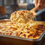 French Onion Chicken Orzo Casserole