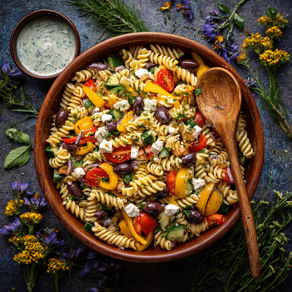 Greek Olive Pasta Salad