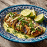 Grilled Salsa Verde Pepper Jack Chicken