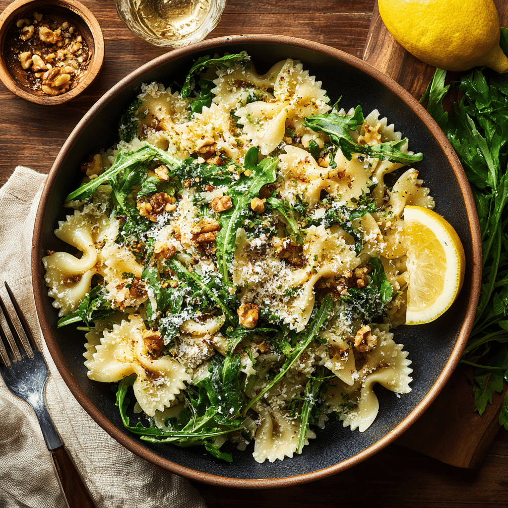 Lemon Arugula Pasta Salad