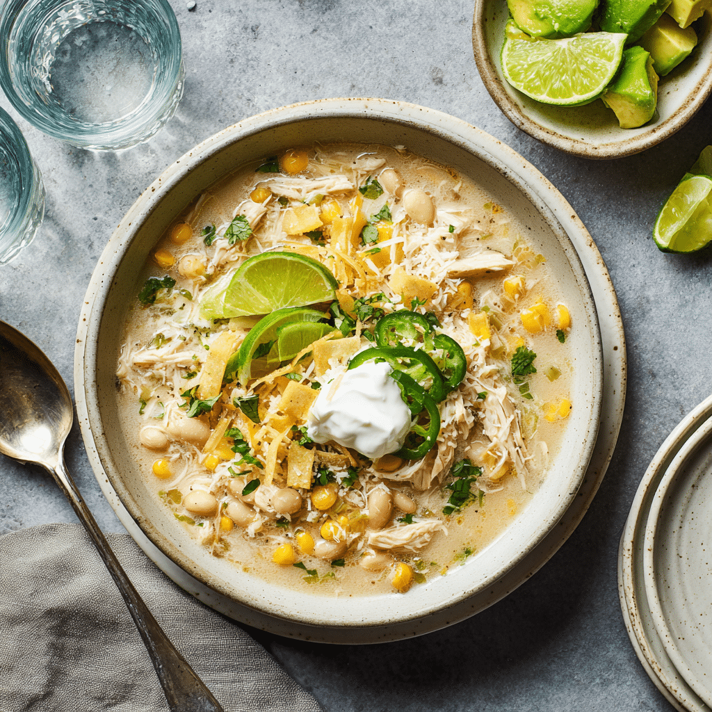 Slow Cooker Creamy White Chicken Chili