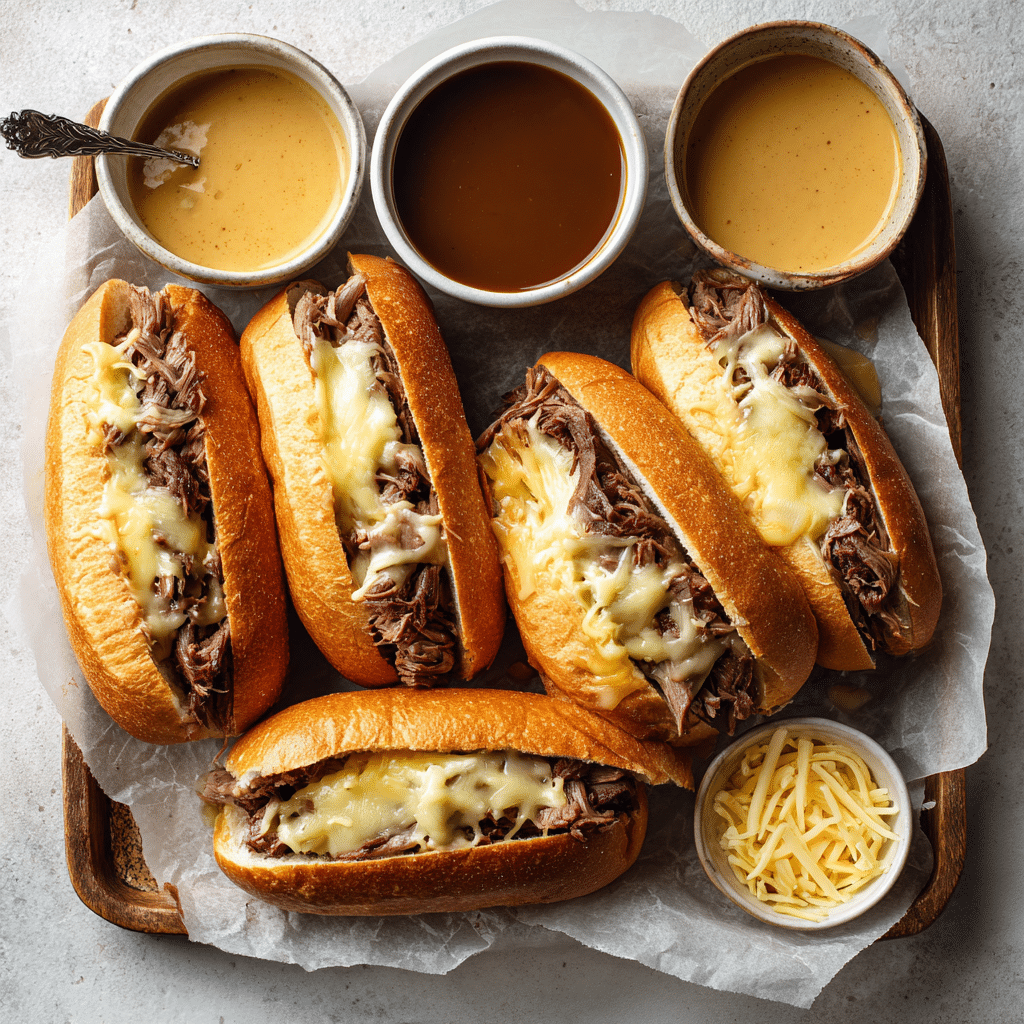 Slow Cooker French Dip Sandwiches