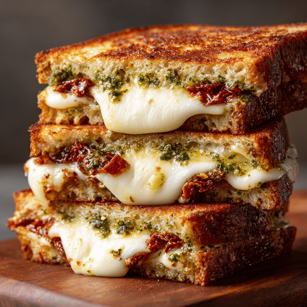 Sourdough Pesto Grilled Cheese