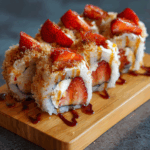 Strawberry Shortcake Sushi Rolls
