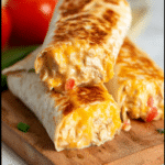 Cheesy Garlic Chicken Wraps