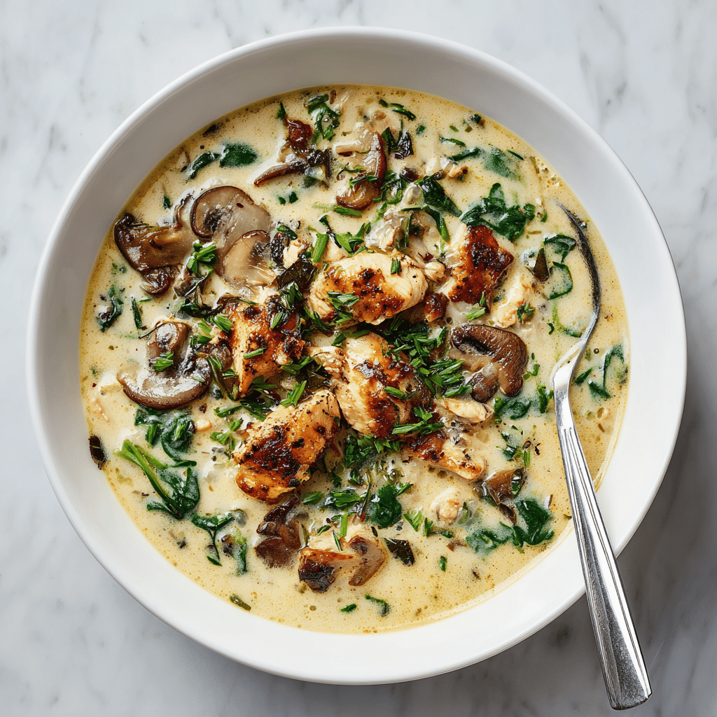 Clean Chicken Mushroom Soup