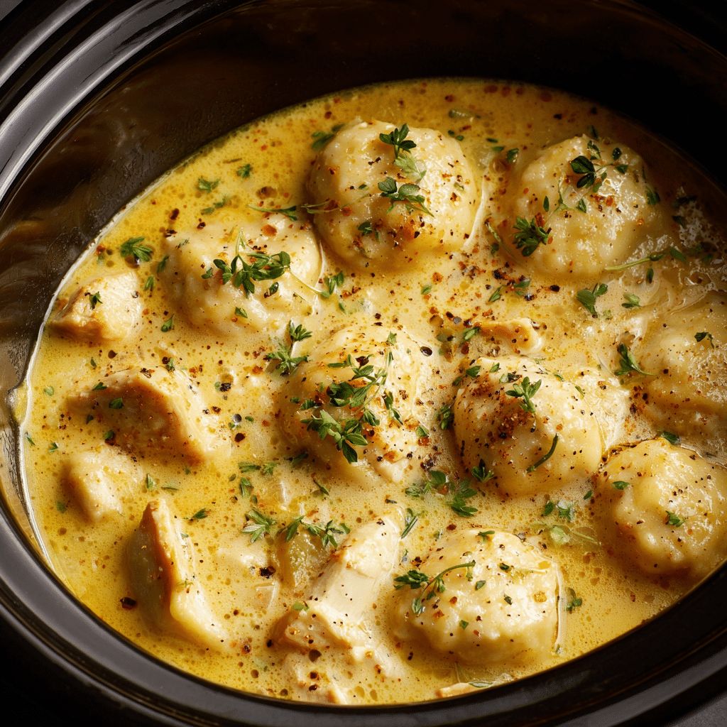 Crock Pot Chicken Dumplings