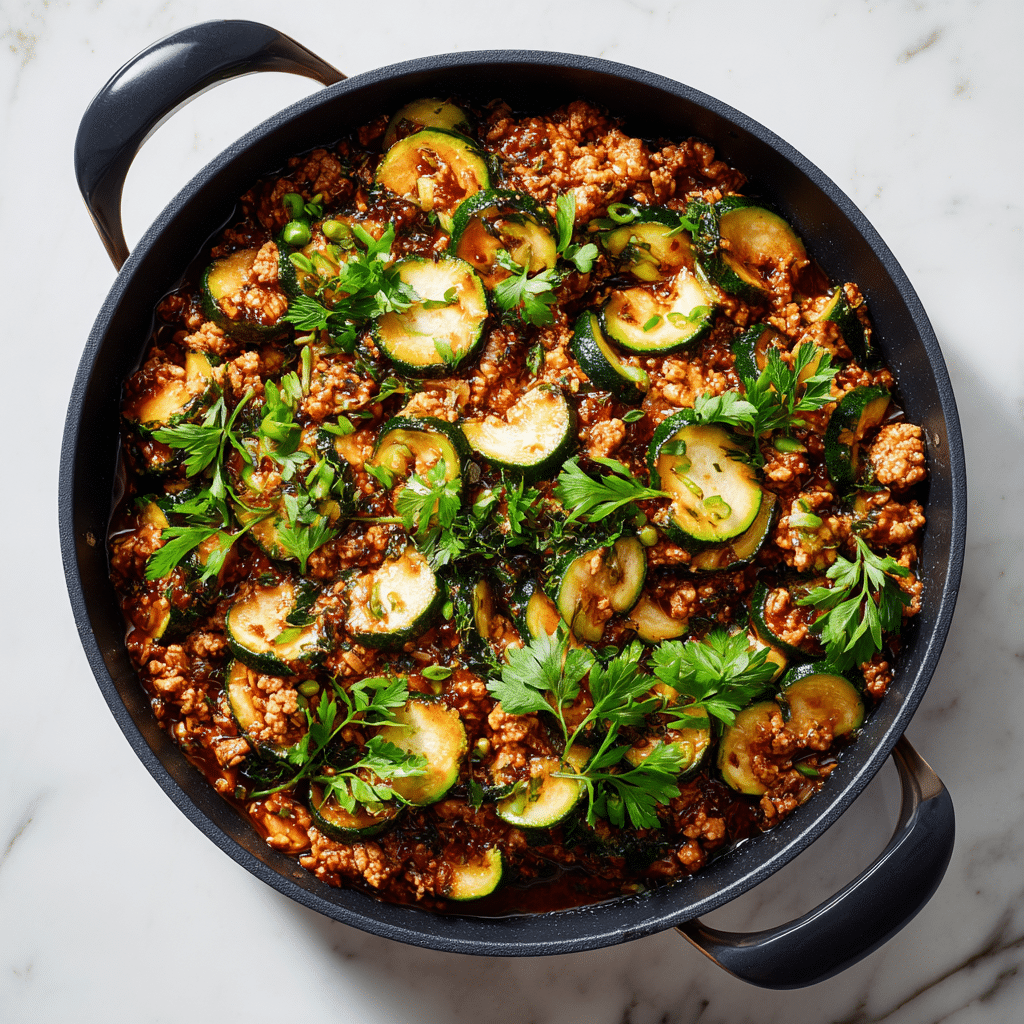Ground Turkey and Zucchini Skillet