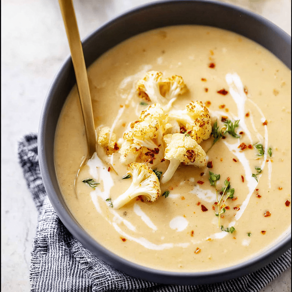 Roasted Cauliflower Soup