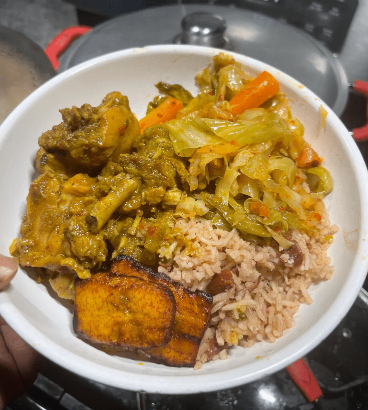 Jamaican Curry Chicken and Cabbage