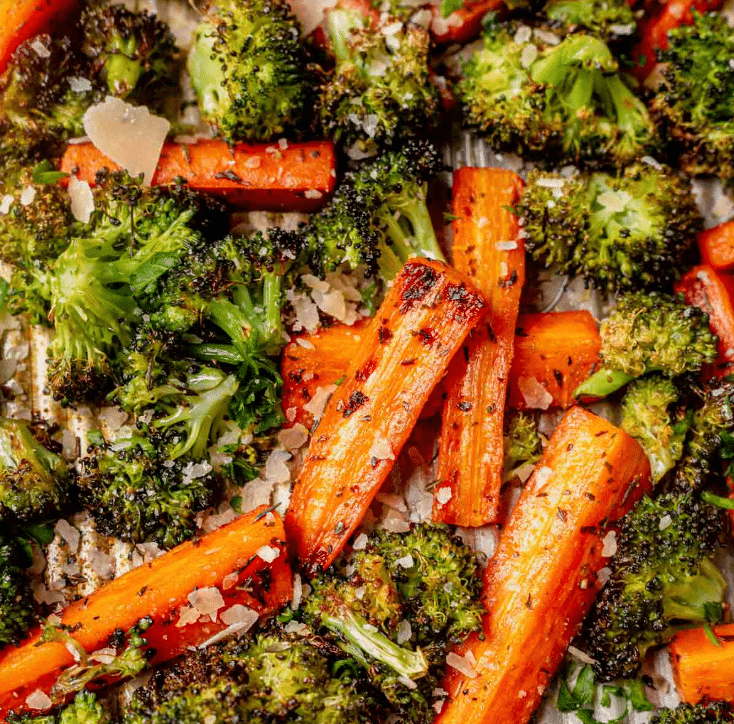 Roasted Broccoli and Carrots