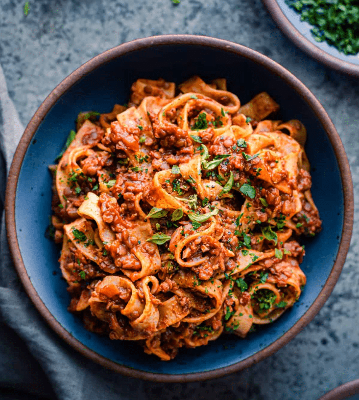 Vegan Red Lentil Bolognese