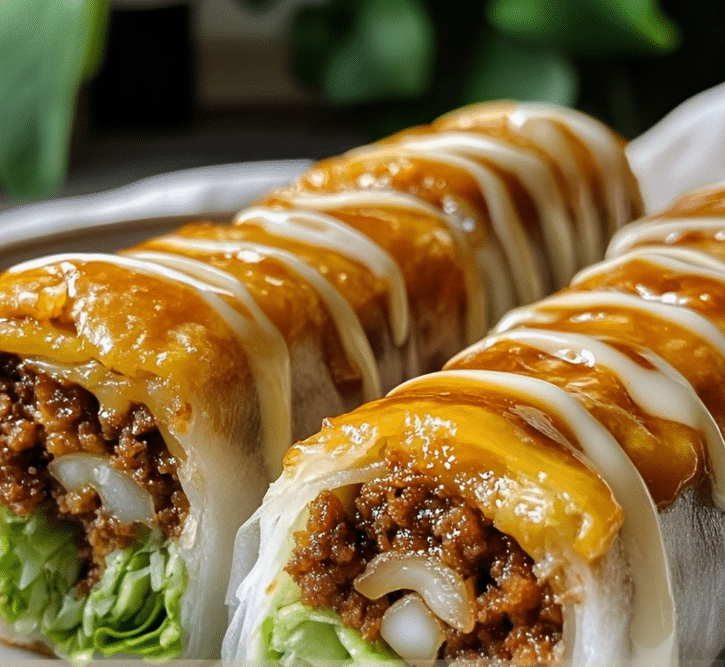 Big Mac Rice Paper Rolls