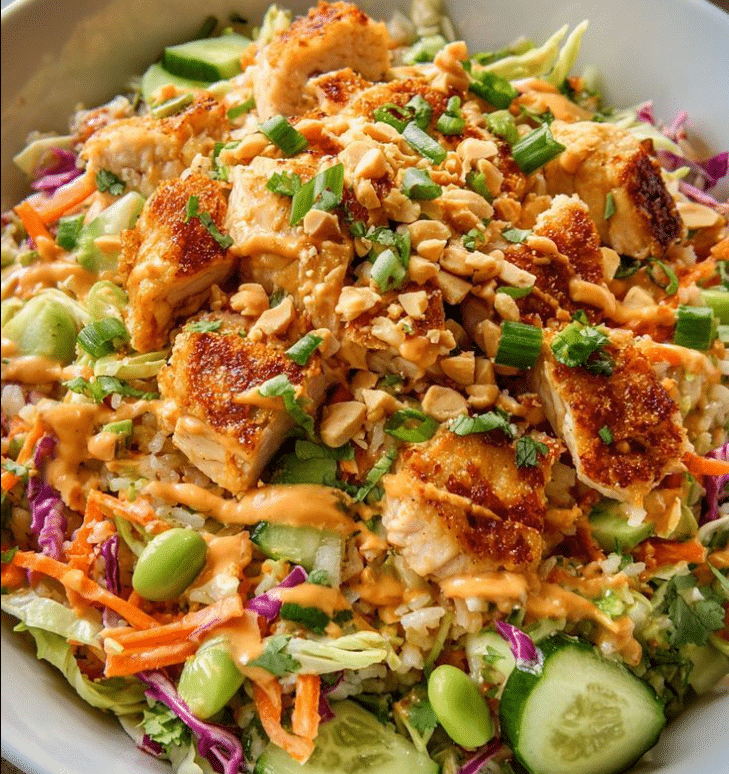 Chicken Satay Salad Bowl