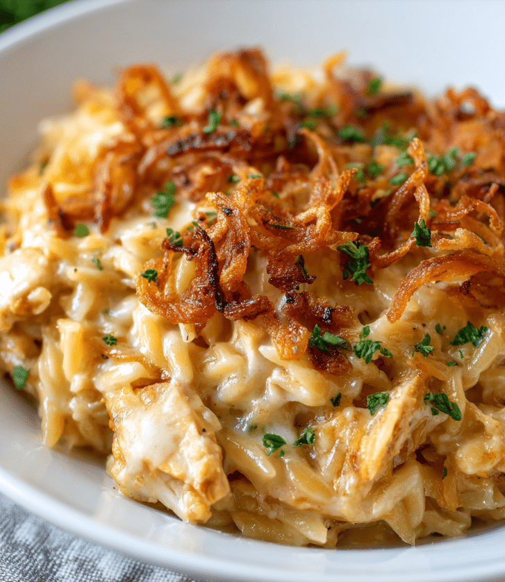 French Onion Chicken Orzo