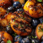 Grilled Peach Blueberry Salad