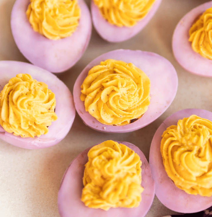 Pink Deviled Eggs