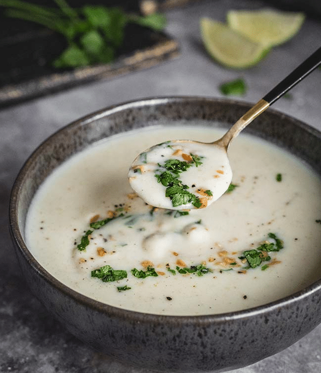 Thai Coconut Cauliflower Soup
