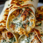 Cheesy Garlic Chicken Wraps 5