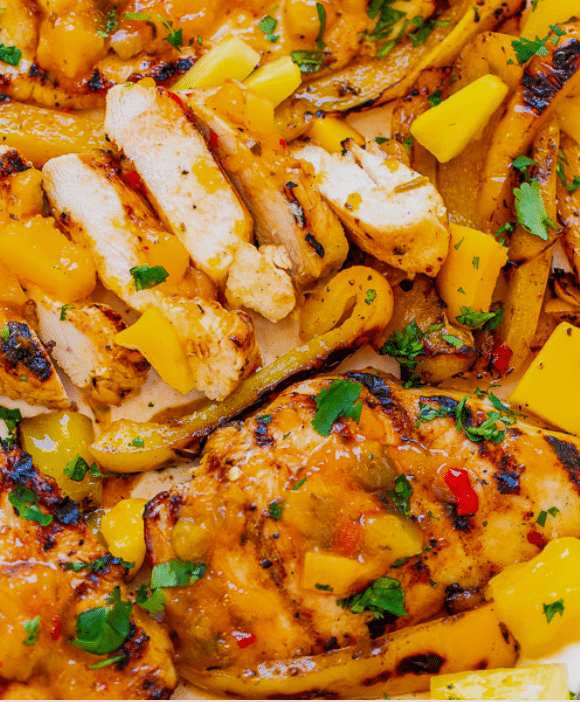 Grilled Mango Pineapple Chicken
