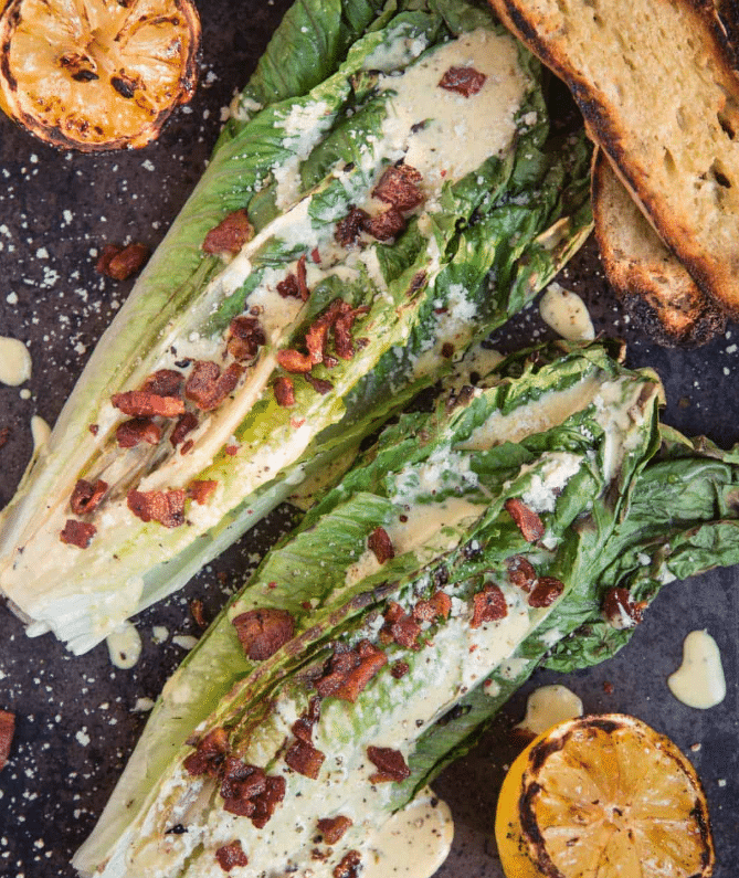 Grilled Romaine Caesar Salad