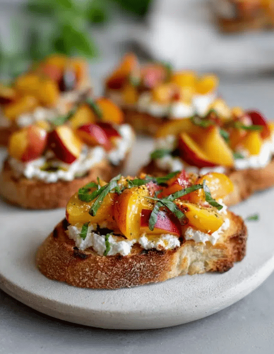 Peach Bruschetta