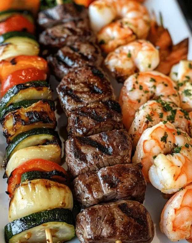 Steak and Shrimp Kabobs