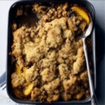 Cookie Crusted Peach Cobbler