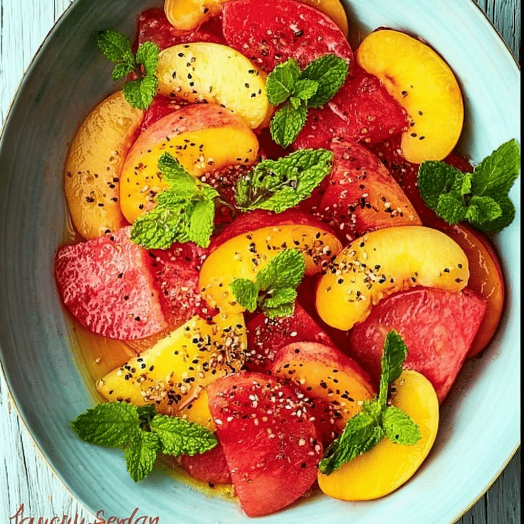 Peach Watermelon Salad