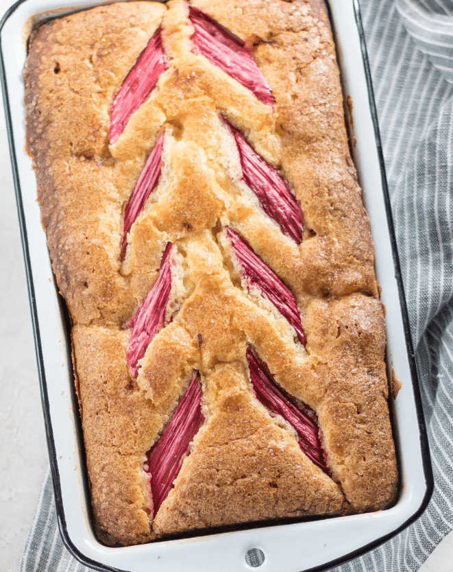 Rhubarb Almond Pound Cake