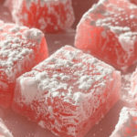 Rhubarb Turkish Delight
