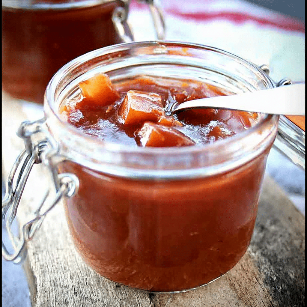 Roasted Rhubarb Barbecue Sauce