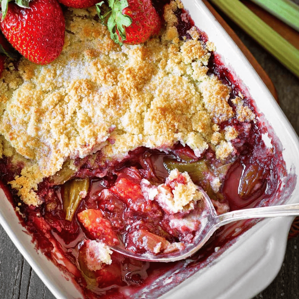 Strawberry Rhubarb Cobbler