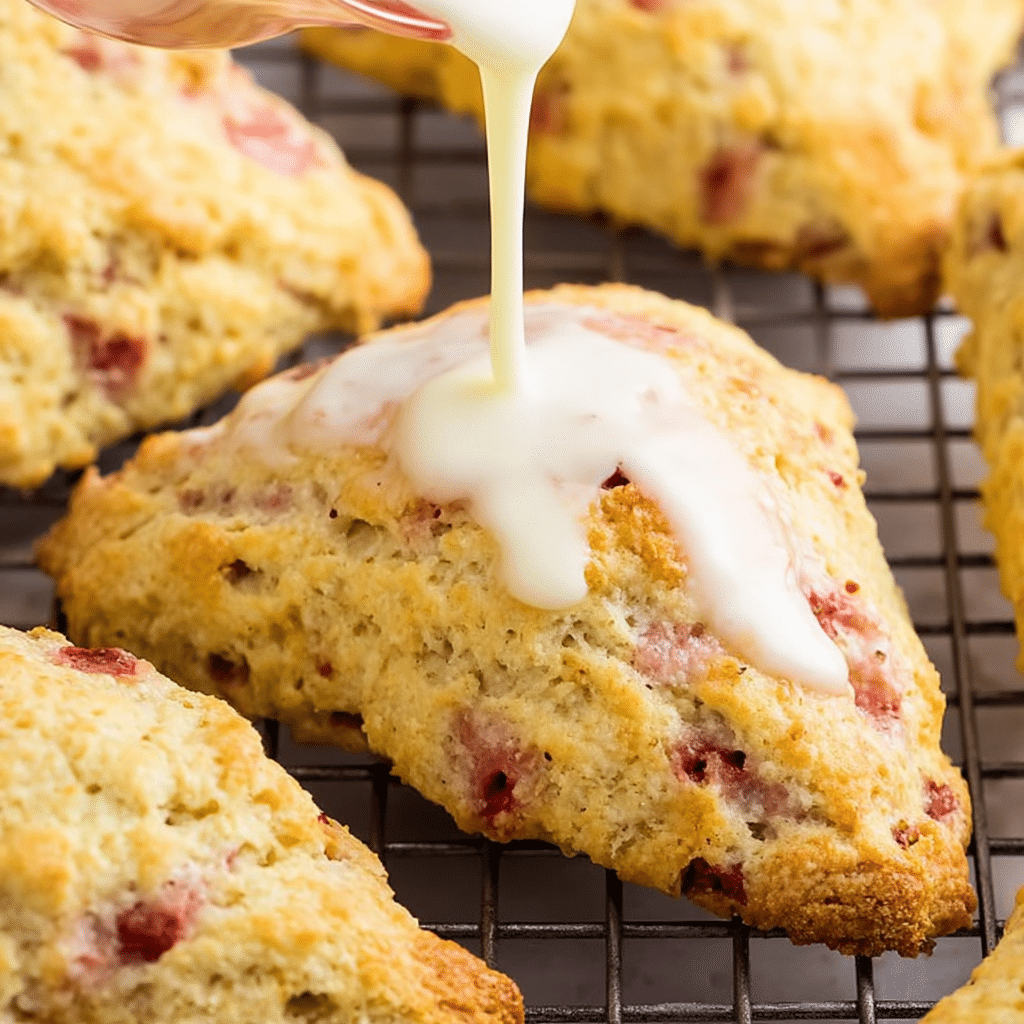 Strawberry Rhubarb Scones