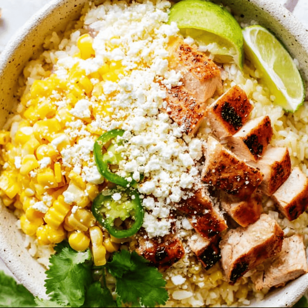 Street Corn Chicken Rice Bowl 3
