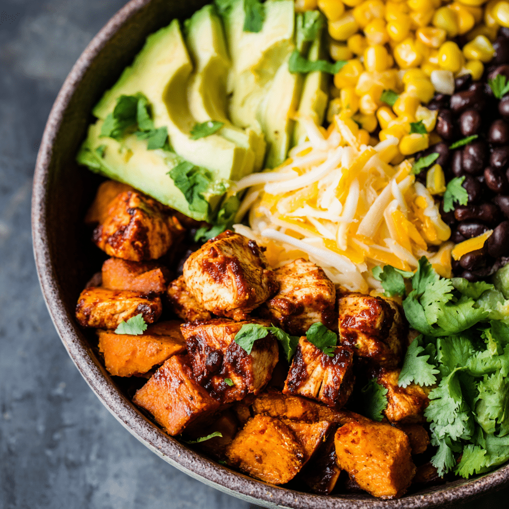 BBQ Chicken Sweet Potato Bowl