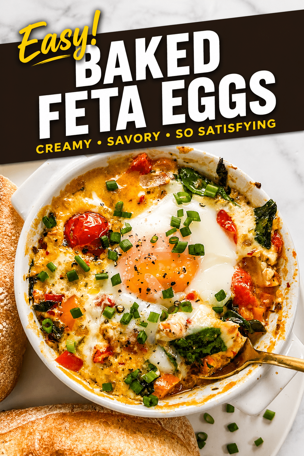Baked Feta Eggs