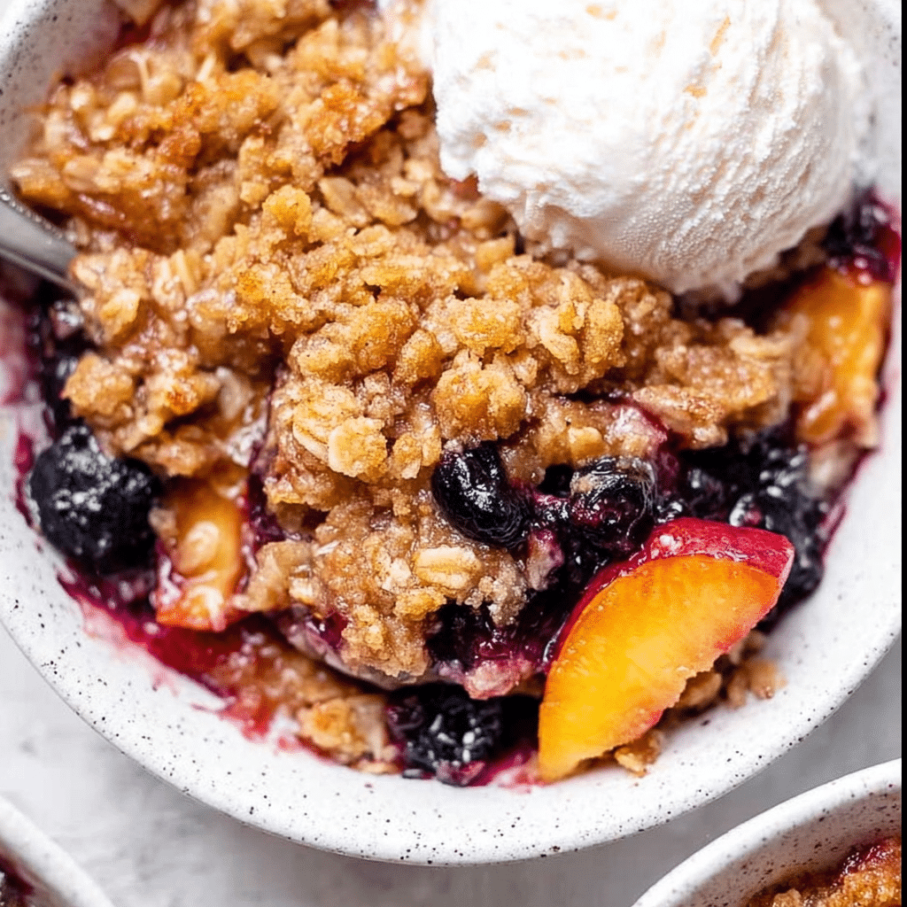 Blueberry Peach Crumble