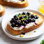 Blueberry Whipped Ricotta Toast