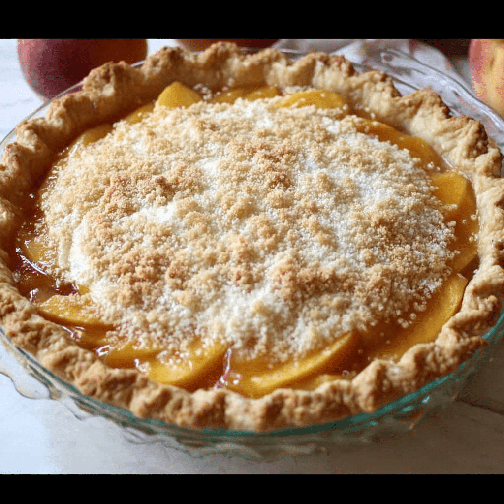 Custard Peach Pie
